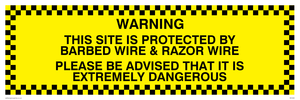 WC509: Site protected by barbed wire