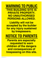 WC510: Building site public warning