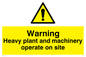WC5337: Warning Heavy plant and machinery on site