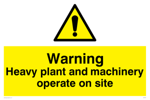 WC5337: Warning Heavy plant and machinery on site