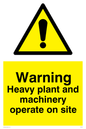 WC5337: Warning Heavy plant and machinery on site