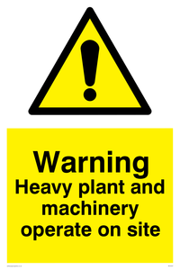 WC5337: Warning Heavy plant and machinery on site