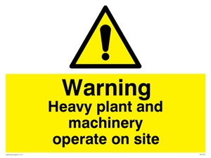 WC5337: Warning Heavy plant and machinery on site