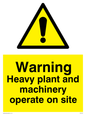 WC5337: Warning Heavy plant and machinery on site