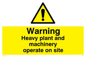 WC5337: Warning Heavy plant and machinery on site