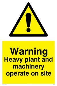 WC5337: Warning Heavy plant and machinery on site