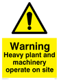 WC5337: Warning Heavy plant and machinery on site