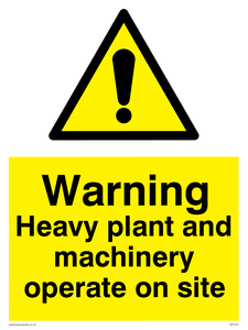 WC5337: Warning Heavy plant and machinery on site