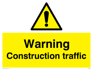 WC5391: Warning Construction traffic