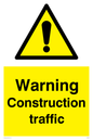 WC5391: Warning Construction traffic