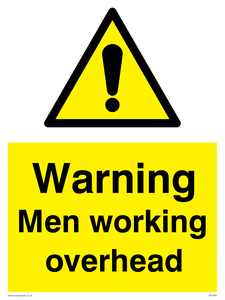 WC5493: Warning Men working overhead