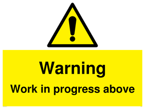 WC5790: Warning Work in progress above