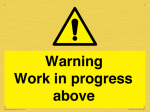 WC5790: Warning Work in progress above