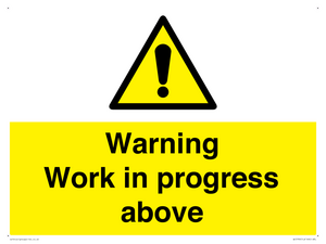 WC5790: Warning Work in progress above
