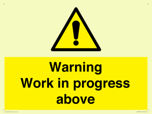 WC5790: Warning Work in progress above