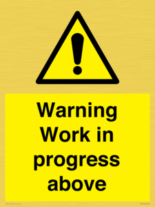 WC5790: Warning Work in progress above