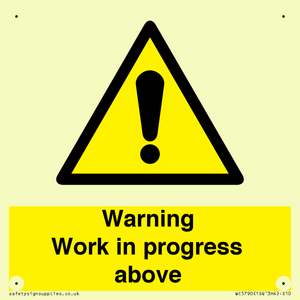 WC5790: Warning Work in progress above