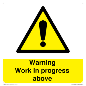 WC5790: Warning Work in progress above
