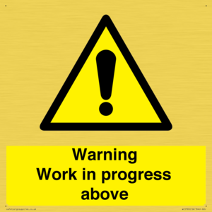 WC5790: Warning Work in progress above