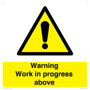 WC5790: Warning Work in progress above