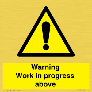 WC5790: Warning Work in progress above