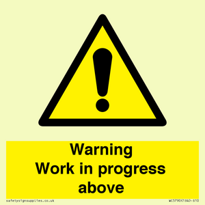 WC5790: Warning Work in progress above