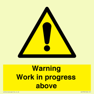 WC5790: Warning Work in progress above