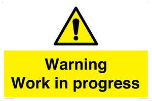 WC5794: Warning Work in progress