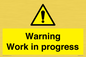 WC5794: Warning Work in progress