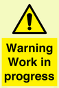 WC5794: Warning Work in progress