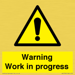WC5794: Warning Work in progress