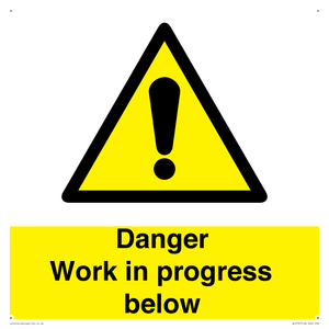 WC5797: Danger Work in progress below