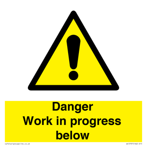 WC5797: Danger Work in progress below
