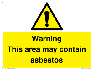 WC7854: Warning This area may contain asbestos