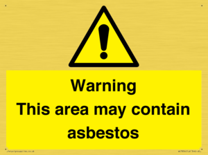 WC7854: Warning This area may contain asbestos