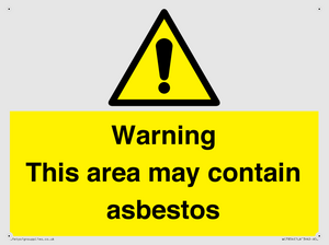 WC7854: Warning This area may contain asbestos