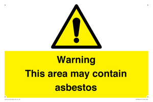 WC7854: Warning This area may contain asbestos