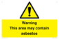 WC7854: Warning This area may contain asbestos