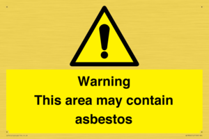 WC7854: Warning This area may contain asbestos