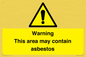 WC7854: Warning This area may contain asbestos