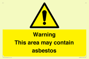 WC7854: Warning This area may contain asbestos
