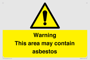 WC7854: Warning This area may contain asbestos