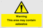 WC7854: Warning This area may contain asbestos