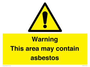 WC7854: Warning This area may contain asbestos