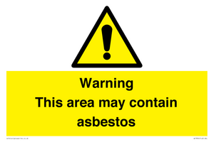 WC7854: Warning This area may contain asbestos
