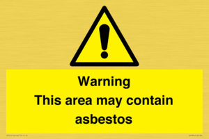 WC7854: Warning This area may contain asbestos