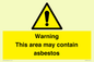 WC7854: Warning This area may contain asbestos