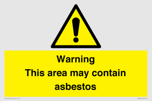 WC7854: Warning This area may contain asbestos