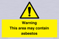 WC7854: Warning This area may contain asbestos