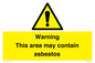 WC7854: Warning This area may contain asbestos